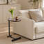 Petite table d'appoint 2 pièces en forme de C, petit canapé brun