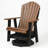Mahogany and Black Adirondack Swivel Glider-646412665