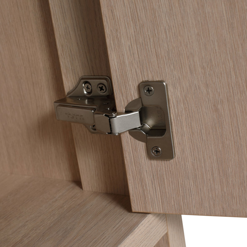 Armoire de salle de bain autoportante de 24 pouces avec lavabo en résine et portes à fermeture douce - meuble-lavabo moderne 24 po