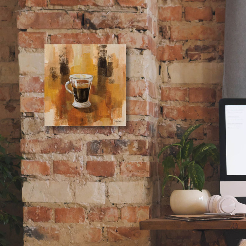  «Abstract Coffee 4» par Silvia Vassileva, art mural sur toile, 12 po x 12 po, H 12 po x l 12 po