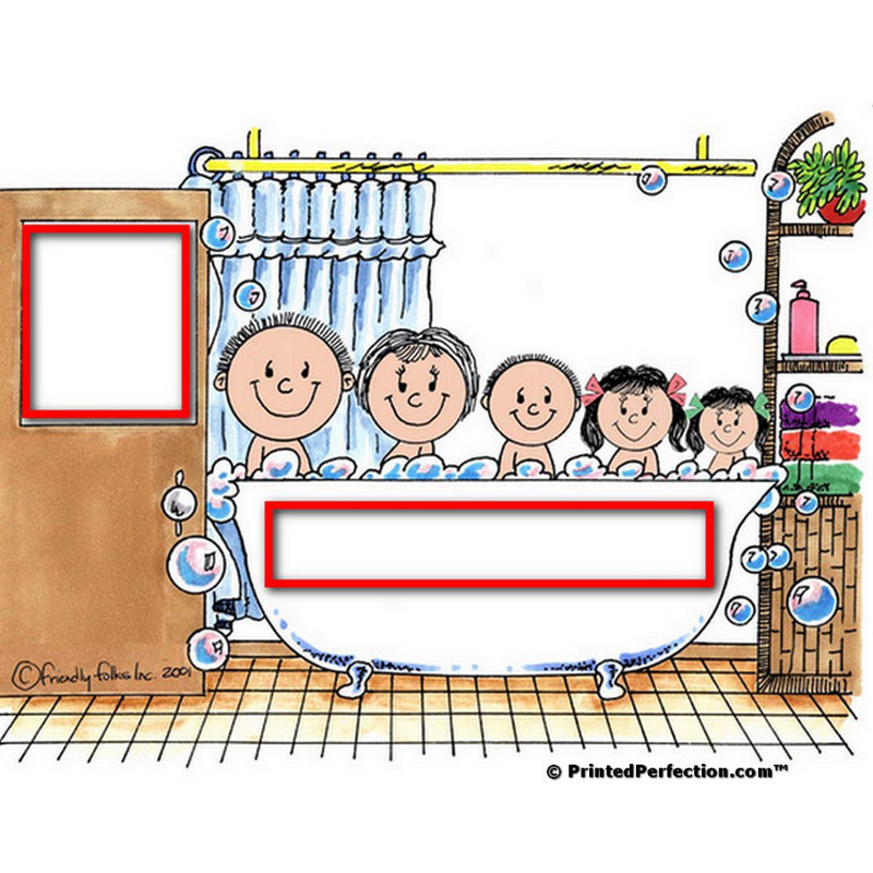 Ensemble de 4 sous-verres personnalisables pour l'heure du bain, deux filles et un garçon, Oui