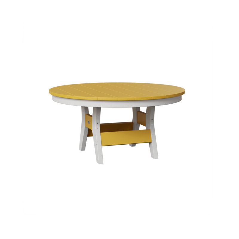 Table de conversation berlinoise berlinoise Berlin, H 17,25 po x l 38 po x P 38 po, Jaune soleil levant