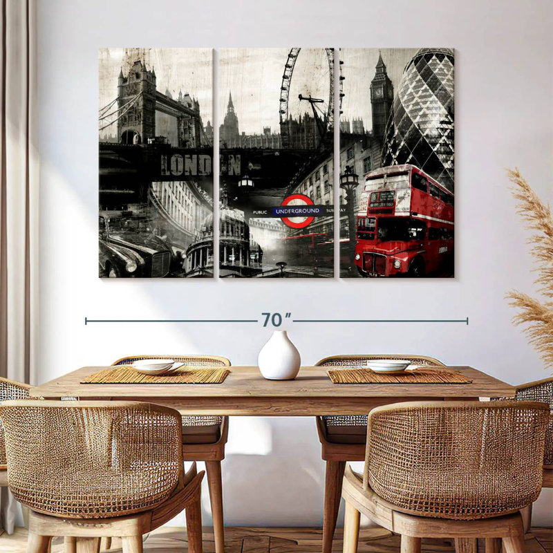 Sirci Collage London, H 42 po x l 65 po
