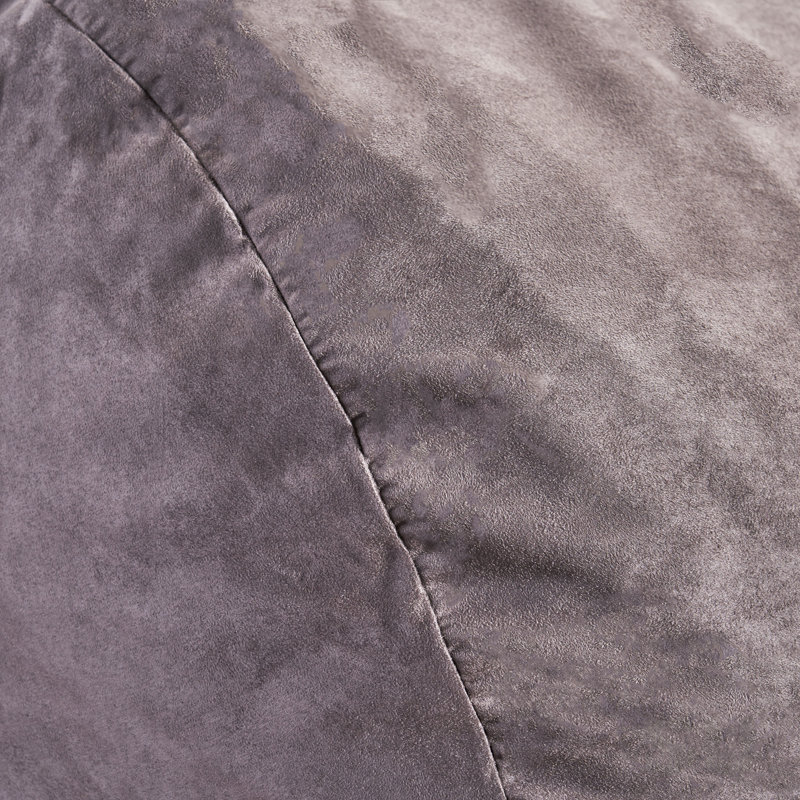 Michael 4 Foot Cylindrical Suede Bean Bag, Charcoal