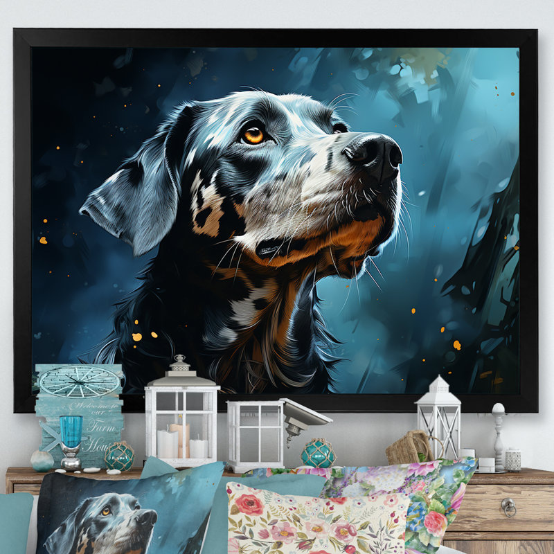 Dalmatian Dream II - impression, H 30 po x l 40 po x P 1,5 po, Cadre d'angle fermé noir