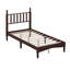 Lit plateforme simple en bois avec tête de lit en forme de gourde, lit plateforme de style rétro-1897738805