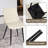 Extendable Dining Table And Chairs Set Of 4, Concrete Effect Rectangular Table With Upholstered Faux Leather Chairs For Dining Room,Kitchen-1447363096-1447363092