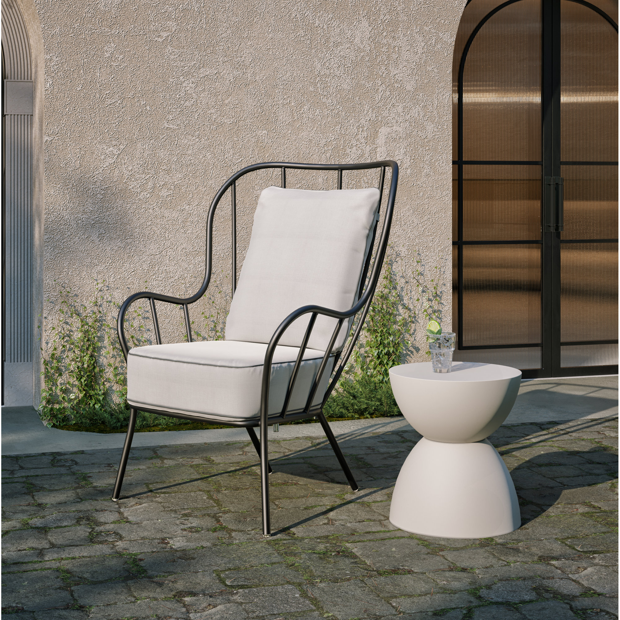 15.75'' Concrete Outdoor Side Table