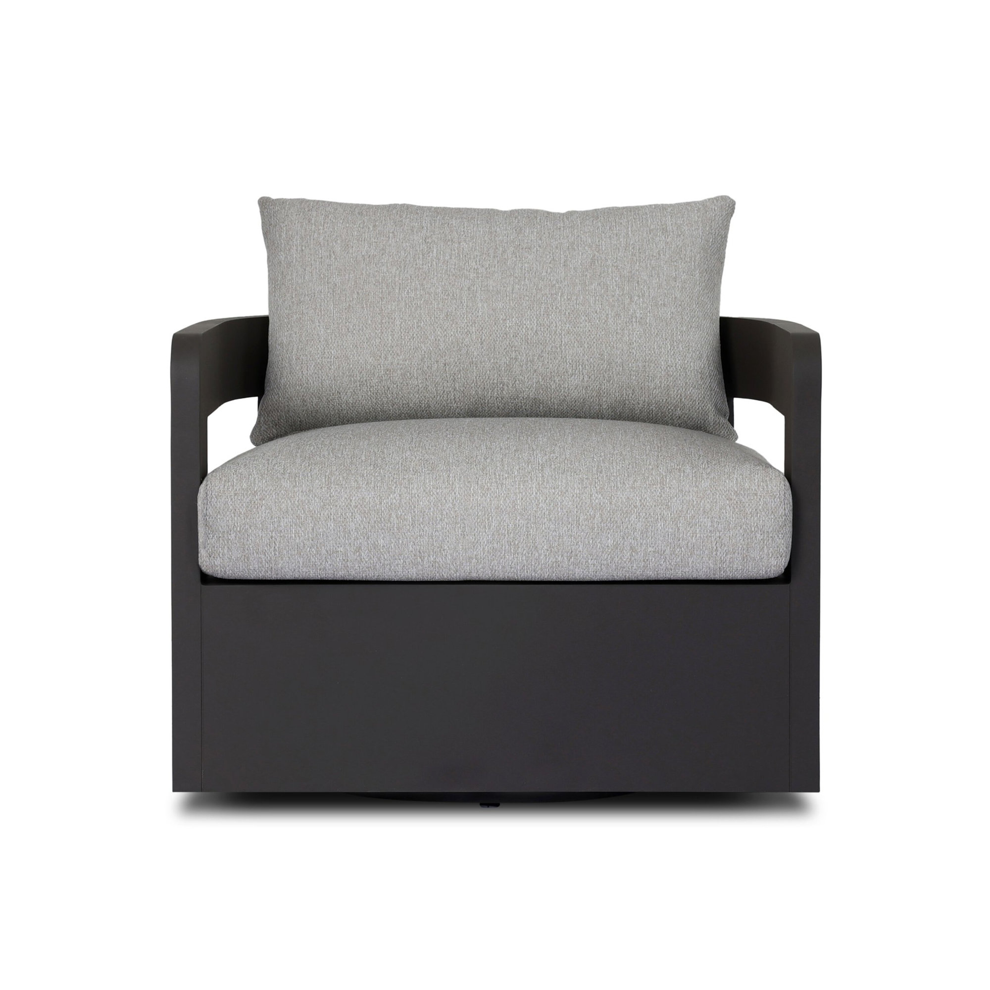 Ewan Outdoor Swivel Chair, Bronze, Concha Fog