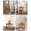 Table de bout, petite table d'appoint, table de chevet avec tablette de rangement à 2 niveaux, table de chevet en bois, salon de table d'appoint étroit, table d'appoint pour petits espaces, chambre à coucher, vestibule, maison de campagne, gris-359957598