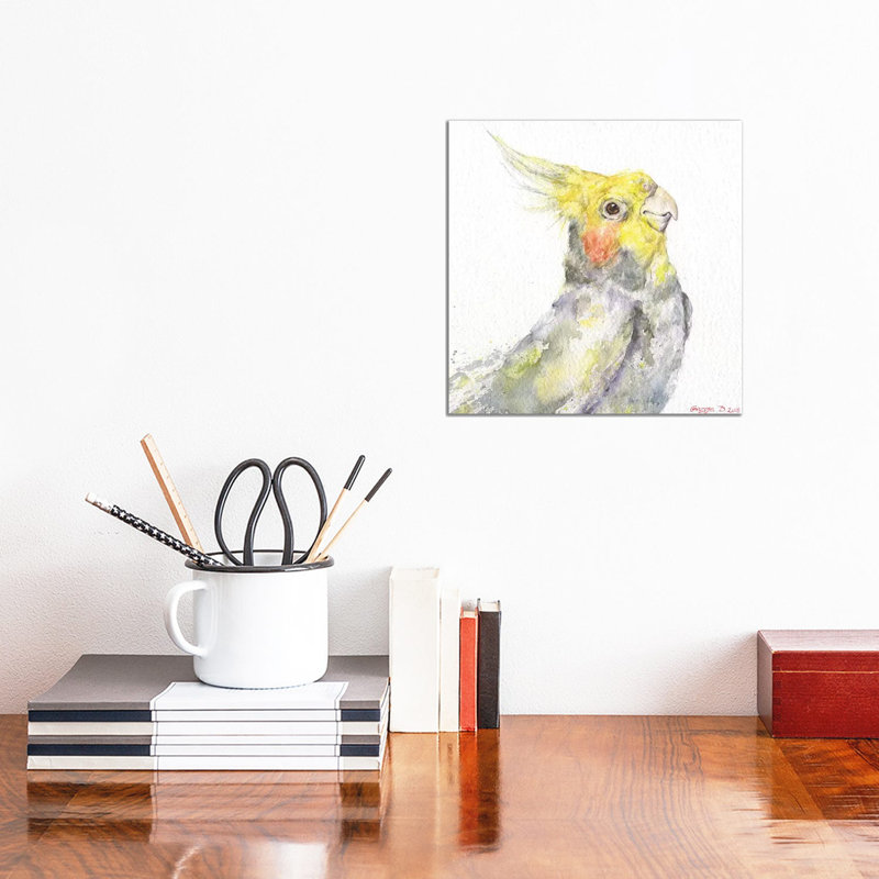 Parrot by George Dyachenko - Wrapped Canvas Painting, 30.48 cm H x 30.48 cm W