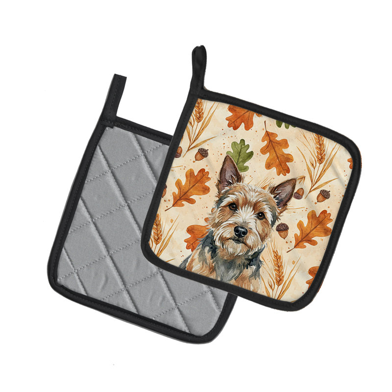 Paire de porte-casseroles Norwich Terrier Heirloom Fall