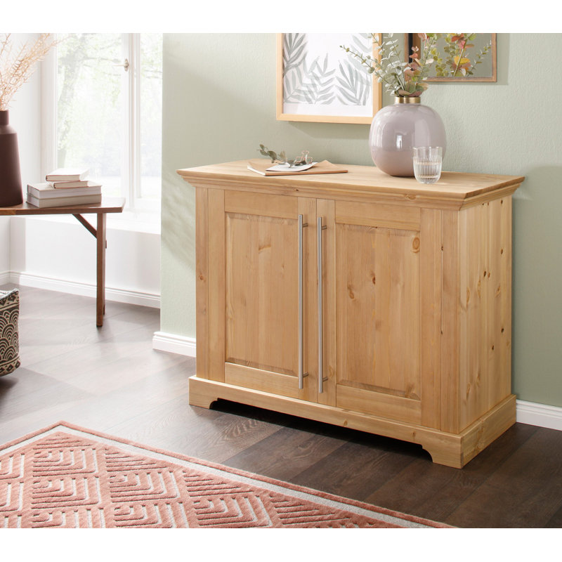 Galbin 94.2cm Solid Wood Sideboard, Natural Brown