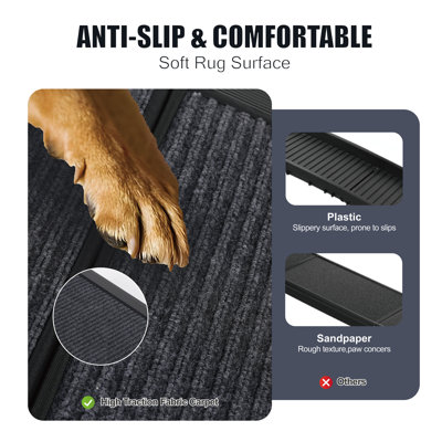 Dog Ramp for Car 71" Long & 19.3" Wide Portable Dog Ramps for Large Dogs with Non-Slip Rug Surface Dog Car Ramp for SUV Car & Truck, Folding Dog Ramp Up to 250LBS