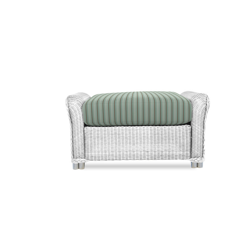 Reflections Outdoor Ottoman, Charlotte Sparrow, White