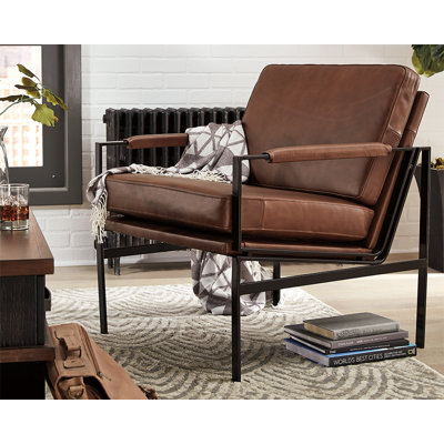 Adalyn 73.66Cm Wide Genuine Leather Armchair