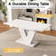Extendable Dining Table 4-6 Seater V-Shaped Legs-1559423878