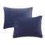 Ensembles de literie matelassés bleu marine, taille grand polyester, conception de coin fendu traditionnel