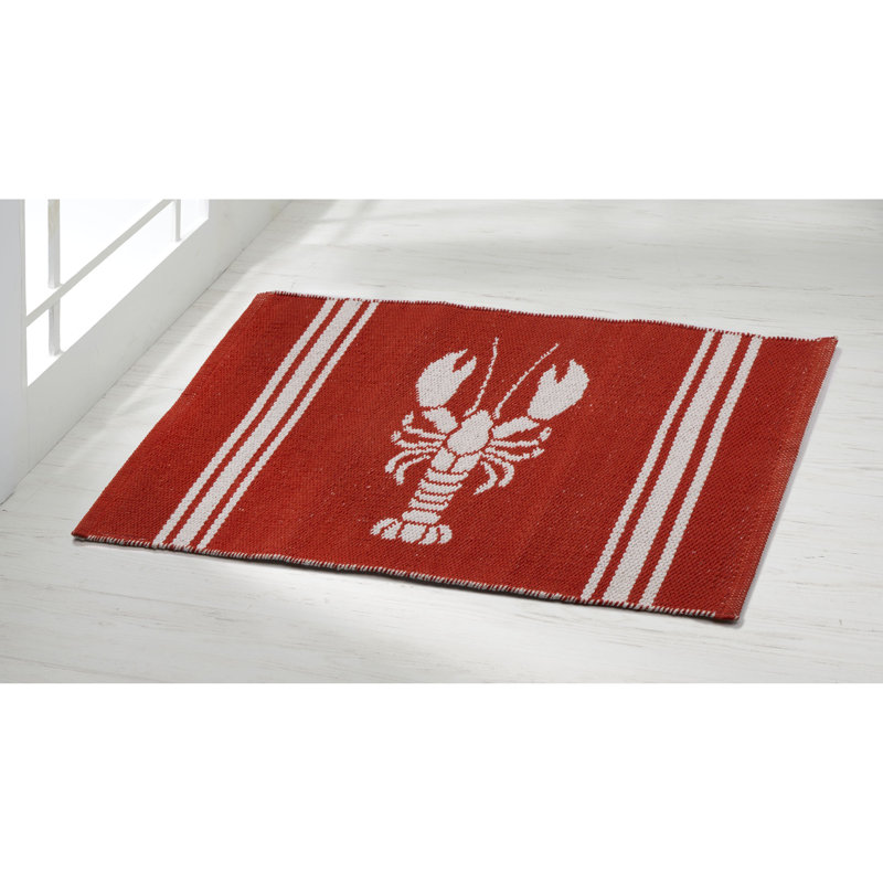 Jacquard homard tissé à la main réversible 20 po x 30 po