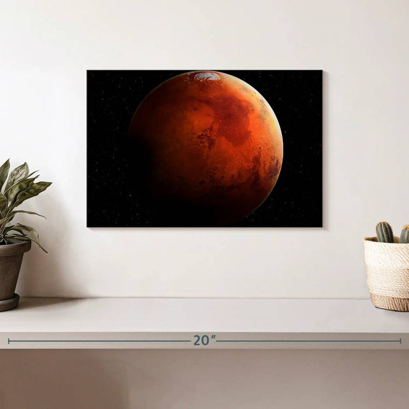 Vue fascinante d'Oberle sur Mars, H 8 po x l 12 po