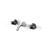 Acquaco Linki Io Wall Mount Three-Hole Two Handle Bathroom Lavatory Faucet with 3-2/3'' Spout Reach