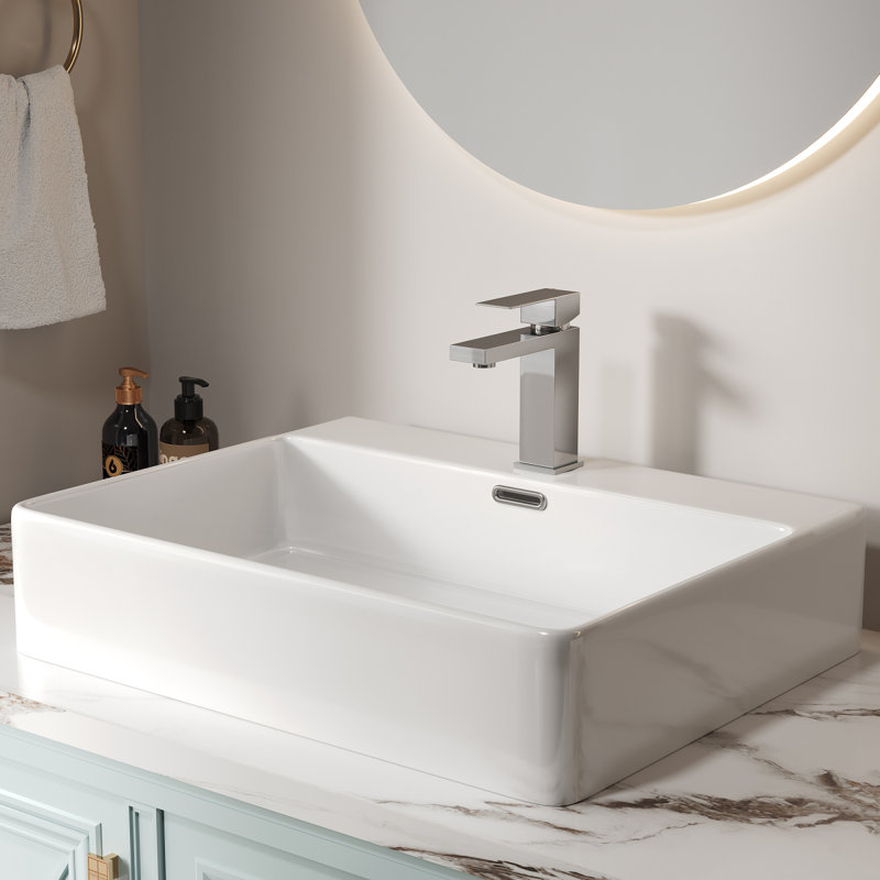 Bothwa Home 7.11" CUPC Certified Single Handle Bathroom Sink Faucet (Chrome Finish), Chrome