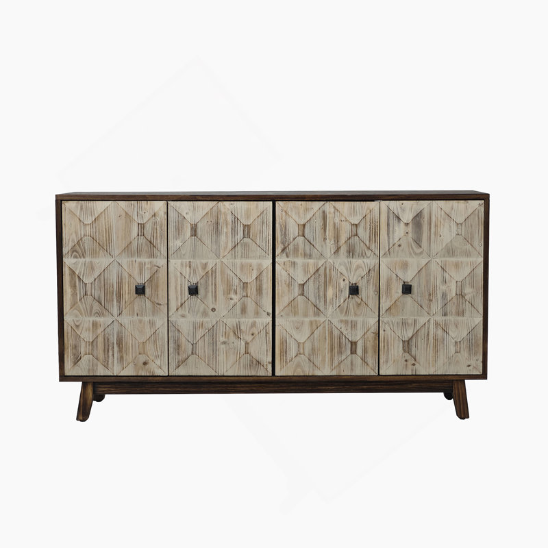 Buffet avec tablette réglable Alfort, Natural/Brown