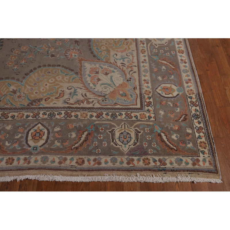 Tapis traditionnel gris rétro 10 x 13