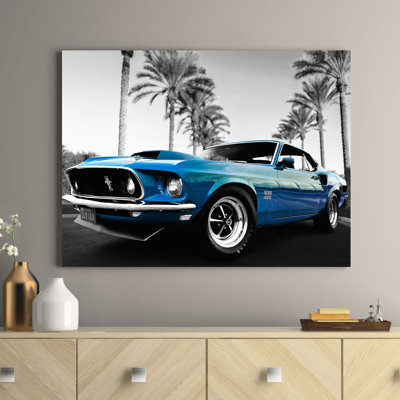 Blue Lightning on Santa Barbara in California by Sassoferrato - Unframed Photograph on Canvas