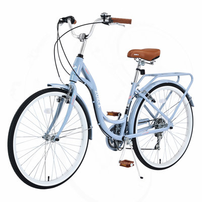 7 vitesses, cadre en acier, plusieurs couleurs pour dames, vélo de 24 pouces