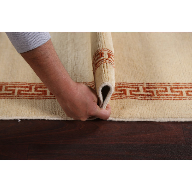 Gabbeh Kashkoli One-of-a-Kind 2'7" x 10'0" New Age Runner Wool Area Rug in Ivory