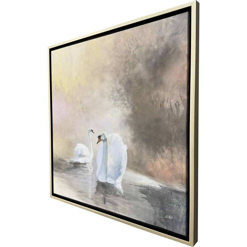 Swans in Mist Canvas