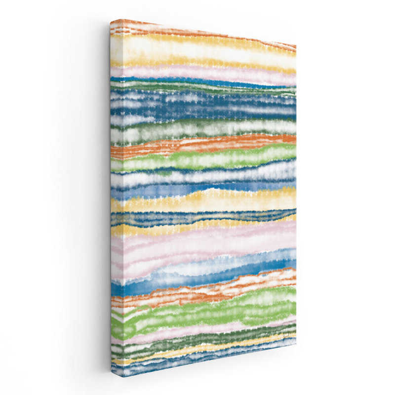 «Stripes Four Ways 4», reproduction d'art sur toile, H 18 po x l 12 po