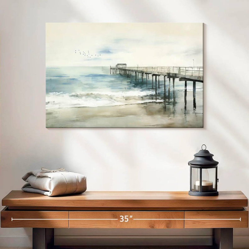Idyllic coastal jetty Aletra, H 16 po x l 24 po