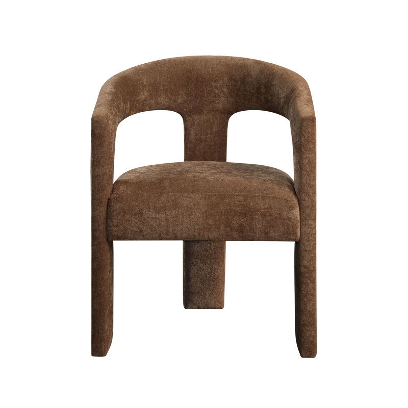Leonardo Brown Linen Arm Chair (Set Of 2)