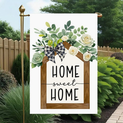 Enseigne de maison de ferme à motif floral, drapeau de jardin double face, 12 x 18 po