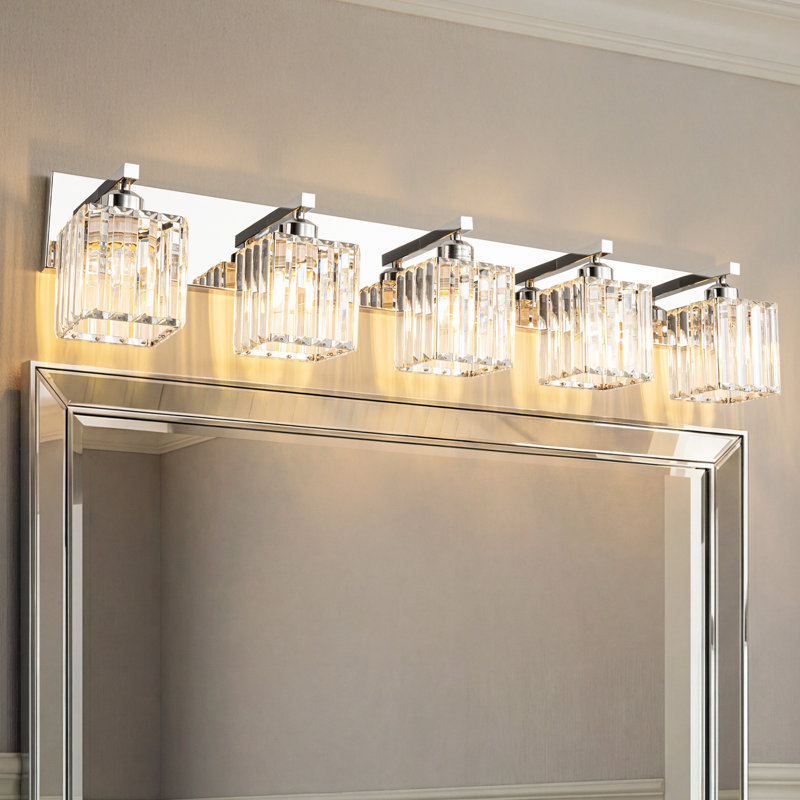 Lanceton Dimmable Vanity Light, Chrome, 5 Lights