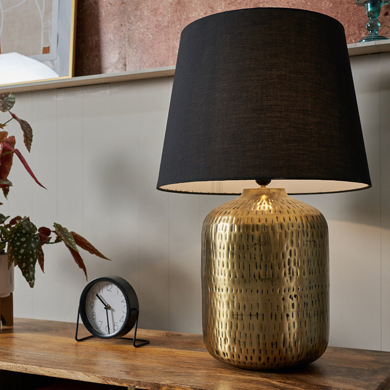Metal Table Lamp, Black, Yes