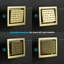 4Pcs Polished Gold Square Shower Message Body Spray Brass Concealed Installation