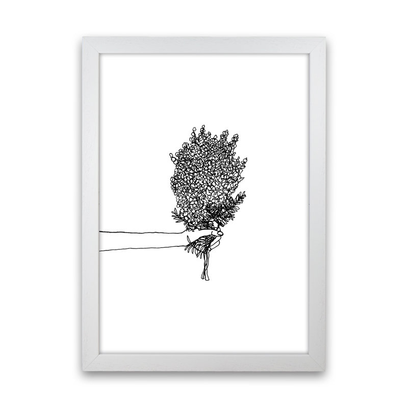 Flower Bunch by Carissa Tanton - Print, 34cm H x 25cm W x 3cm D, White Framed