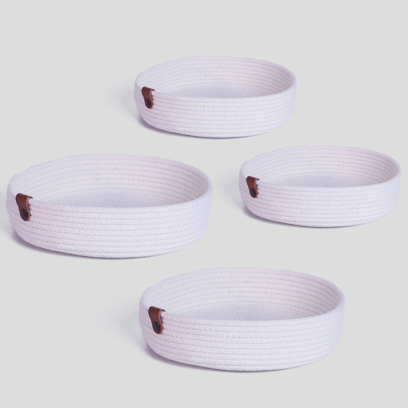 Benecia Cotton Tray, Ecru