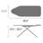 Brabantia Size C Large Ironing Board with Steam Iron Rest and Linen Rack