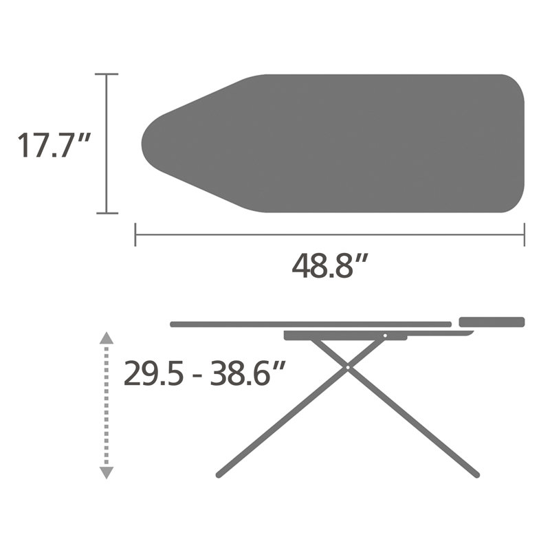 Brabantia Multicolor Freestanding Ironing Board with Steam Rest