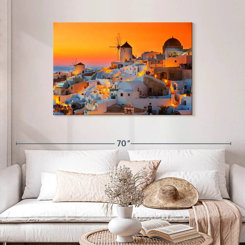 Sebbie Oia Sunset, 30" H x 45" W