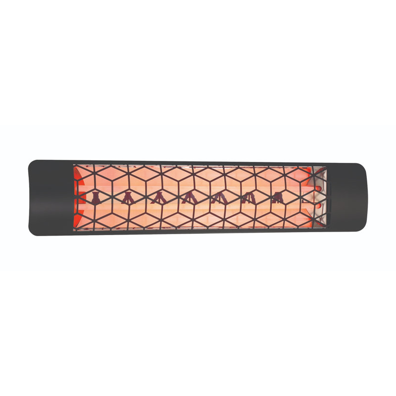 Eurofase Dual Element 39 Inch 4000 Watt Electric Patio Heater, Black