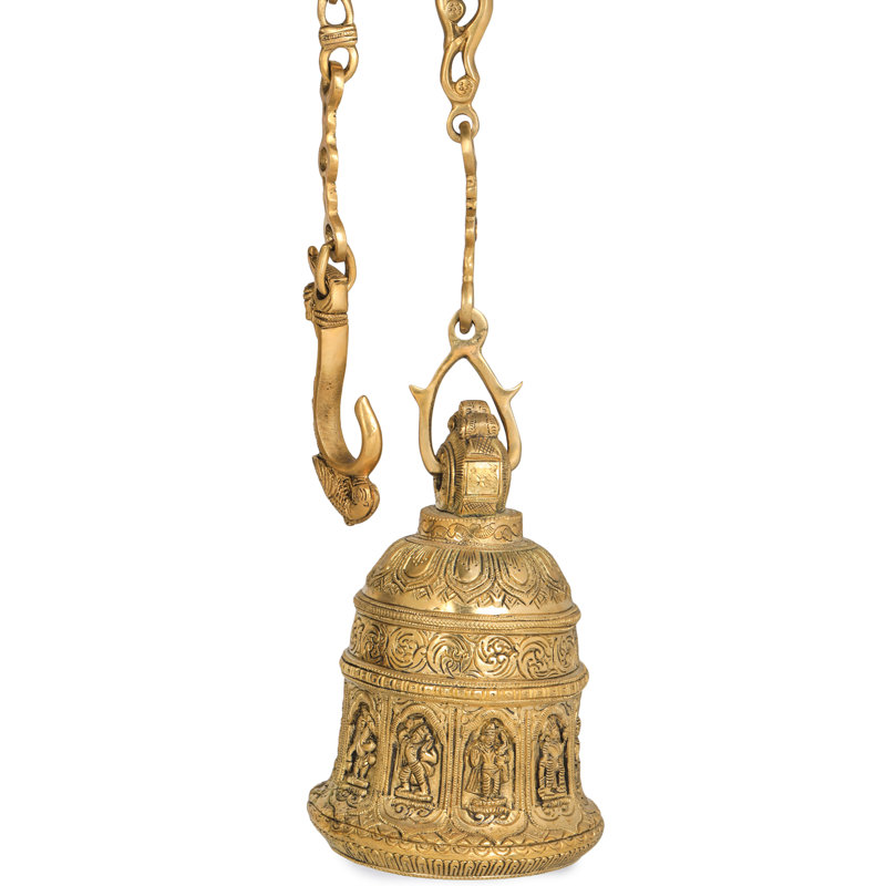 Cloche Dashavatara de Vishnu avec longue chaîne