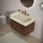 Meuble-lavabo (doit inclure le meuble-lavabo et le lavabo), noyer moderne 24 po-697456882
