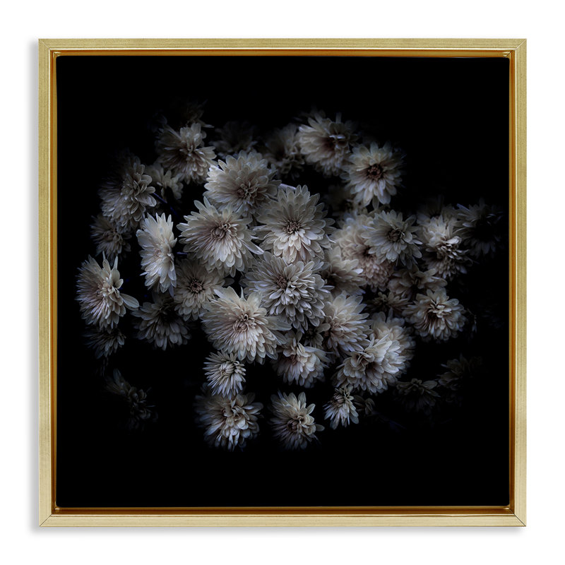  Mum Bundle on Framed Floater Canvas Wall Art by Brian Carson, H 25 po x l 25 po, Cadre flottant métallique doré