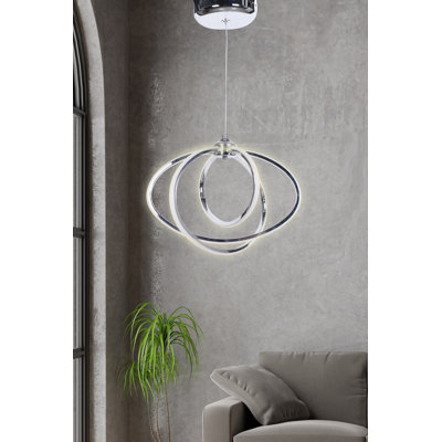 Luminaire suspendu géométrique 1 lumière DEL