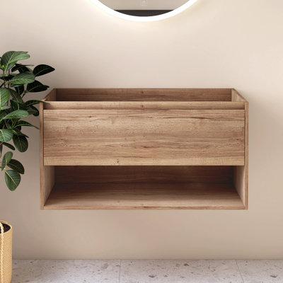 35" Wall-Mounted Single Bathroom Vanity Base Only
